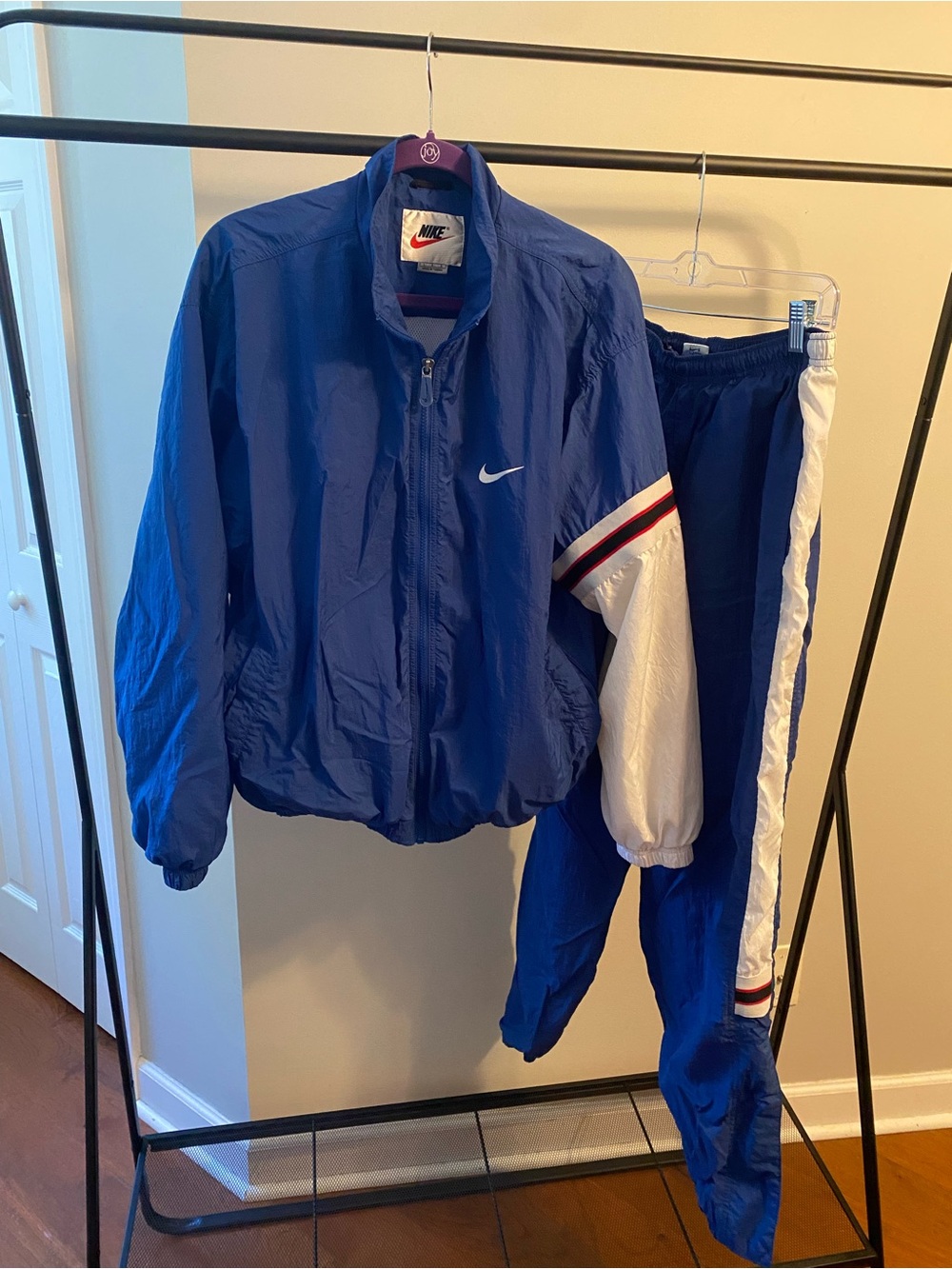 Vintage 90s Nike Blue Windbreaker Jacket & Pants Set